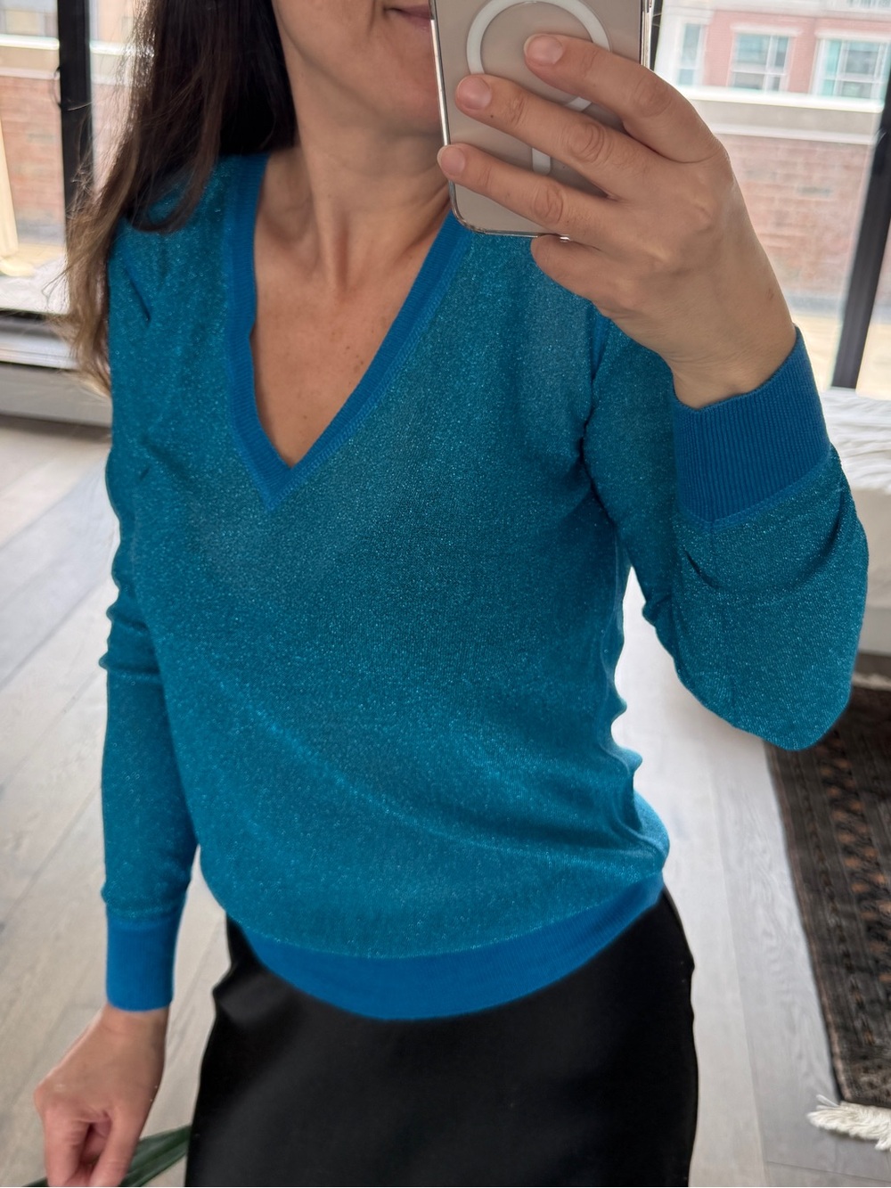 Joseph Blue Lightweight Knit Sweater